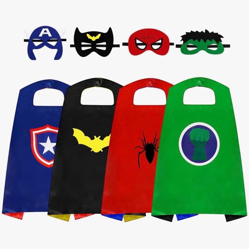 Superhero Cape and Mask Sets Choose your Favorite